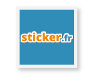 Sticker personnalisé - fond transparent